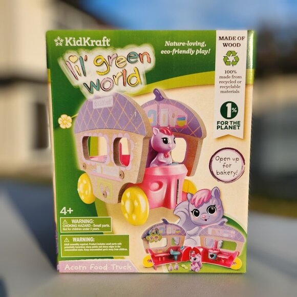 NEW KidKraft Squirrel Wooden Food Truck Doll Figure Bakery Montessori Playset Ec - Picture 6 of 8